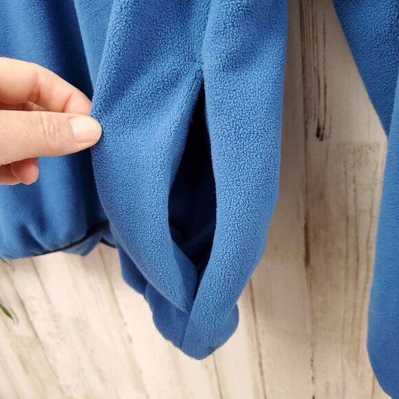 32 Degrees Mock Neck Fleece Sweatshirt Blue Size 14 - Picture 6 of 8